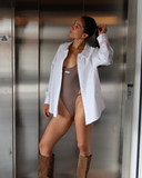 Racerback Reversible Brown/White One-Piece